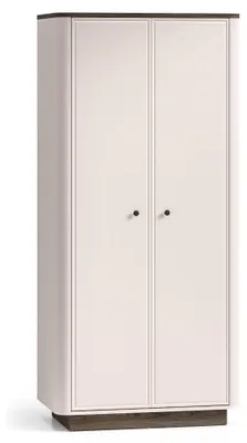Produktbild von Selsey Vilavio – Kleiderschrank 2-türig, Kleiderstange & Fächer, Kaschmir/Eicheoptik, 92 cm