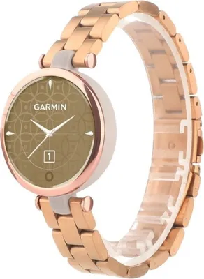 Produktbild von Strap-it Stahlarmband - Kompatibel mit Garmin LilyArmband 34mm - Gliederarmband Hochwertiger EdelstahlFaltschließe für Armband Rosa Gold14mm Smartwatch