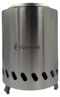 Produktbild von Flamesa® Vulcan - Pellet-Feuerkorb als Tischmodell in Silber