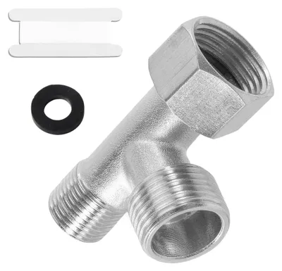 T-Stück Verbindungsventil 3/8" IG x 1/2" AG x 3/8" AG, Messing