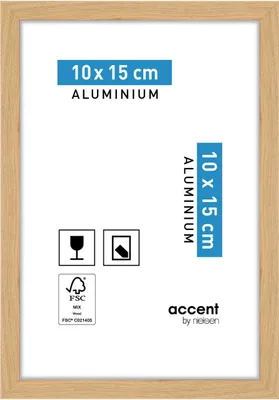 Produktbild von accent by nielsen Aluminium Bilderrahmen Duo, 10x15 cm, Eiche