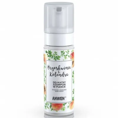 Zdjęcie produktu dla Anwen Brzoskwinia i Kolendra Delikatny Szampon w piance do suchej i wrażliwej skóry głowy, 170 ml
