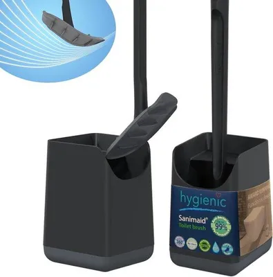 Produktbild von Silikon-Toilettenbürste Schwarz Antibakteriell Ergonomisch