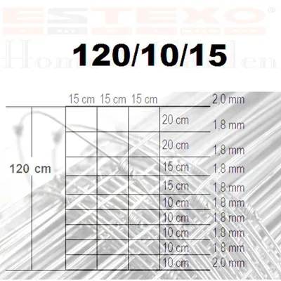 Produktbild von Weidezaun Knotengeflecht Wildzaun 120/10/15 Draht Zaun 50 m Gartenzaun Forstzaun