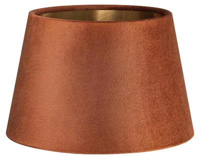 Produktbild von Home Sweet Home Lampenschirm aus Samt - Braun + Gold - ø20 x 13 cm