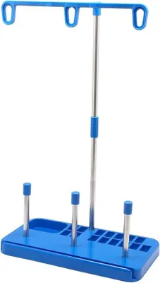 Image de Porte-fil en plastique pour 3 lames, bleu, pour machines à coudre.