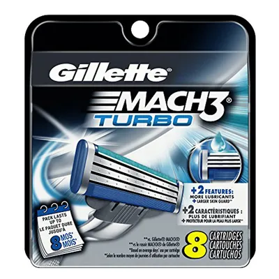 Produktbild von Gillette Mach3 Turbo Klingen, 8er