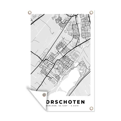Obrázek produktu pro MuchoWow® Zahradní plakáty - Mapa - Voorschoten - Mapa města - 180x120 cm - Zahradní dekorace