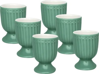 Produktbild von Greengate Alice Eierbecher dusty green 6,5 cm Set6
