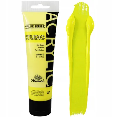 Produktbild von Künstlerische Zitronengelb-Acrylfarbe Phoenix 215 Zitronengelb 100ml