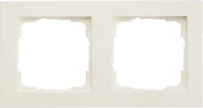 Produktbild von Gira 021222 Abdeckrahmen 2-fach E2 reinweiß matt