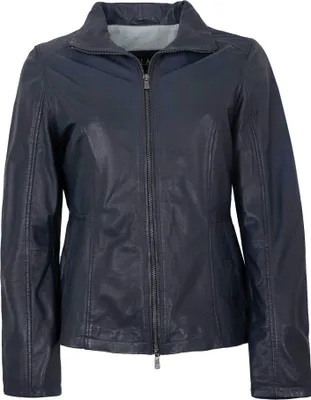 Produktbild von Jilani - Damen Lederjacke Lammnappa navy : 46