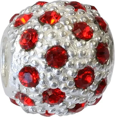 Produktbild von CarloBiagi Charm Bead Ball Zirkonia 925 Echt Silber Schmuck Element D2BBSCZP01R