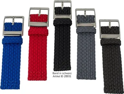 Produktbild von EULIT | Uhrenarmband Perlon 22mm in verschiedenen Farben 42250S, Farbe:rot