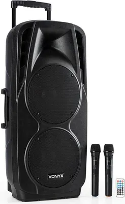 Obrázok produktu pre Vonyx SPX-PA9210, 1000 W, 47 - 20000 Hz, 2,54 cm (1"), 25,4 cm (10"), Systém verejného rozhlasu (PA), Čierna