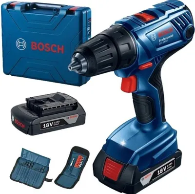 Produktbild von Akku-Bohrschrauber Bosch GSR 180-LI, 18 V, 2 x 2,0 Ah, 54 Nm, Koffer, Zubehör