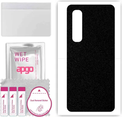 Produktbild von apgo Rückseite Schutzfolie, Skin, kompatibel mit Oppo Find X2, Hinten Displayschutzfolie aus Vinylfolie, kratzfest, einfache Montage - Mattschwarz
