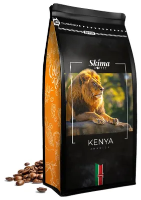 Produktbild von Kaffeebohnen 1 kg KENIA 100 % Arabica frisch geröstet für Vollautomaten + Tassenuntersetzer