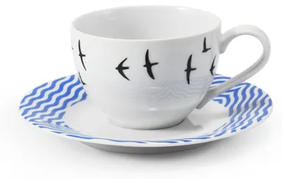 Produktbild von Leander Šálek s podšálkem, český porcelán, 200 ml, Leander, BeFree, modrá