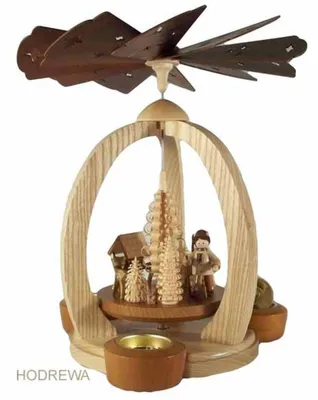 Immagine prodotto di Piramide per tavolo Förster, decorata con un cervo, altezza 28 cm, NUOVA