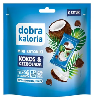Produktbild von Good Calories Mini-Riegel Kokosnuss & Schokolade 102 g