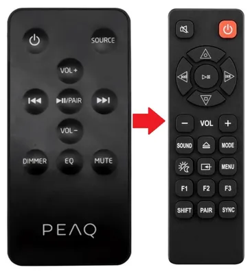 Produktbild von Ersastz Fernbedienung für OCS100BT-B / PEAQ PSB100BT-B