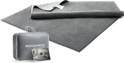 Produktbild von SONGMICS Kurzflorteppich, 120 x 170 cm, rutschfester, maschinenwaschbar, grau, Wohnzimmerteppich