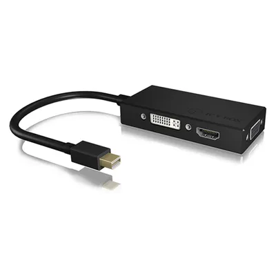 Immagine prodotto di Icy Box 60234 ICY BOX IB-AC1032 DisplayPort->HDMI bk | 3-in-1 Mini DisplayPort? a HDMI