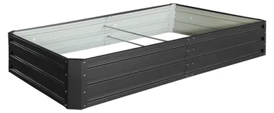 Zdjęcie produktu dla Podwyższona grządka Fornorth 180 x 90 x 30 cm, czarna