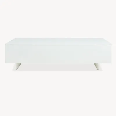 Produktbild von Couchtisch Lärketorp 115 x 55 x 31 cm Beistelltisch Sofatisch Wohnzimmertisch Kaffeetisch Weiß