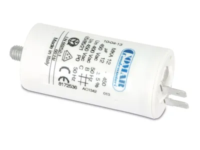 Produktbild von Motorbetriebskondensator COMAR MKA450, 1,0µF/450V, 6,3mm, 25x57mm