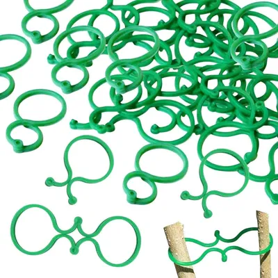 Produktbild von Pflanzenclips 50 Stück, Robuste Tomatenclips Aus Kunststoff, Für Kletterpflanzen Im Garten Und Im Haus