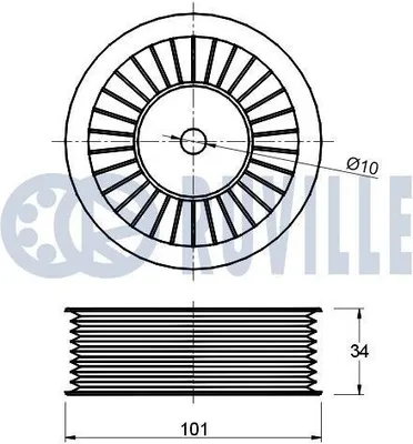 Produktbild von RUVILLE 915544 Axialgelenk Spurstange