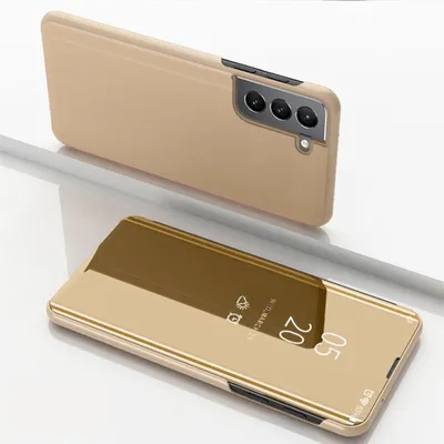 Produktbild von König Design Hülle kompatibel mit Samsung Galaxy S22 5G Kunststoff Full Cover Handyhülle - Case Gold