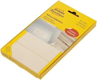 Immagine prodotto di Avery Zweckform® 3344 3344 Etichette per indirizzi - 89 x 36 mm, autoadesive, 320 pezzi