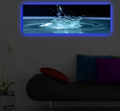 Produktbild von Opviq, 3090DACT- SHN3265, Bunt, Leinwandbilder, 30 x 90 cm, 100% Wildleder -Leinwand