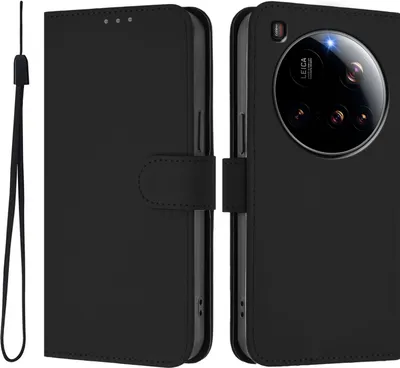 Produktbild von Hülle für Xiaomi 15 Ultra - Phonesta Soft Skin Book Wallet Klapphülle mit Kordel - Schwarz