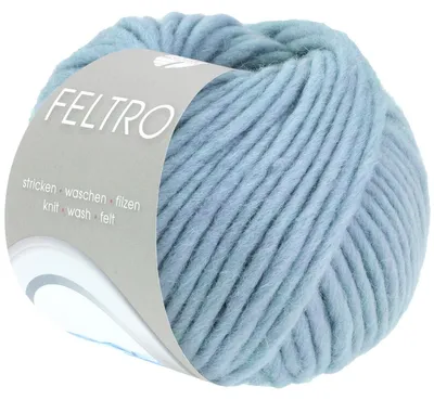 Produktbild von Lana Grossa FELTRO UNI 50 g modernes Filzgarn 50 m Farbe 109 - Hellblau