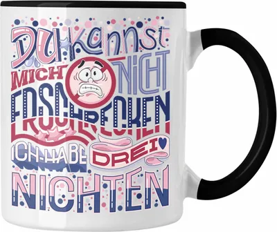 Produktbild von Trendation - Tante Geschenk Tasse 3 Nichten Geschenkidee von Nichten an Tante Lustiger Spruch für Tante (Schwarz)