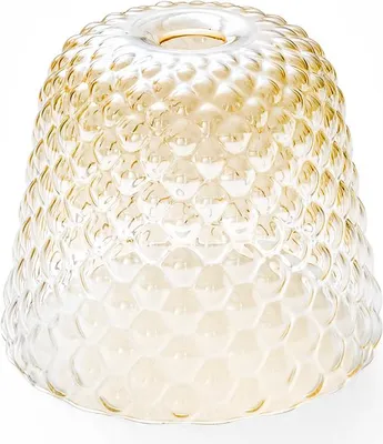 Immagine prodotto di Diffusore vetro ambra per Lampadari e lampade a sospensione - finitura sfumata trasparente, design decorativo, attacco E27 (vetro grande) d.25X21,5