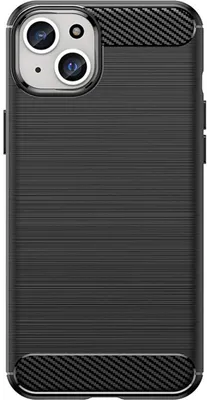 Produktbild von Flexible Carbon Hülle Bumper kompatibel mit iPhone 15 Pro Schwarz