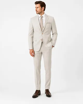 Produktbild von Guild Herren Anzug – 2 teilig – Slim Fit, für Hochzeiten, Einladungen, den Business, besondere Anlässe – schickes, Elegantes Sakko und Hose Beige