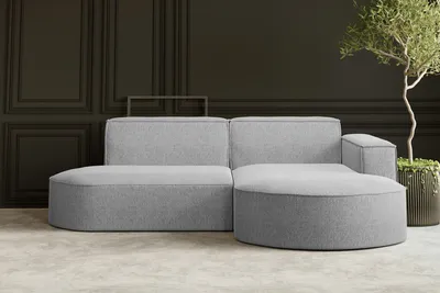 Produktbild von Kaiser Möbel Ecksofa, Sofa L form, Couch L form MODENA L STUDIO stoff Verita Grau Links