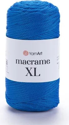 Produktbild von YarnArt Makramee XL 3 mm – Farbe 139 Türkis | Starkes Polyester-Garn für kreative Deko- & DIY-Projekte - 250g