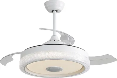 Produktbild von Deckenventilator mit 32W Led Licht und 3 ABS-Blätter Fernbedienung Reversibler DC Motor 42 Zoll Weiß