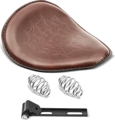 Immagine prodotto di Sella oscillante Solo Bobber Skull con molle per moto custom marrone