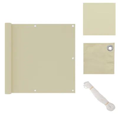 Obrázok produktu pre vidaXL Balkónová zástena na súkromie krémová 90x300 cm Oxford fabric - Slnečníky a tienidlá