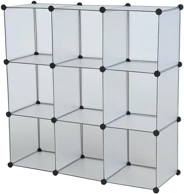 Produktbild von Regalsystem Würfelregal Steckregal 9 Fächer Stufenregal DIY Regal Kunststoff