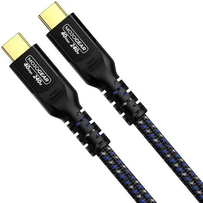 Zdjęcie produktu dla Kabel USB-C do USB-C, 240W, 150 cm, nylonowa powłoka, przesył danych 40 Gbps, szybkie ładowanie laptopów