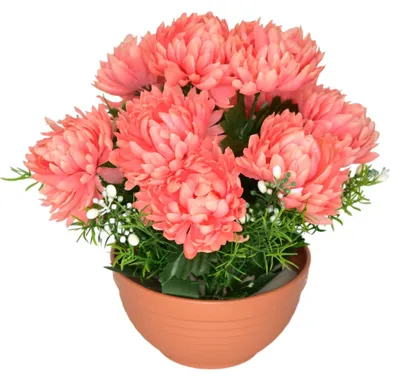 Productafbeelding van Herfstboeket met roze chrysanten, 10 stelen, 25 x 26 cm